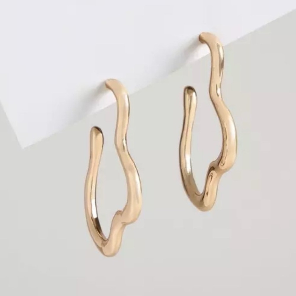 Torrid Gold Wave Earrings